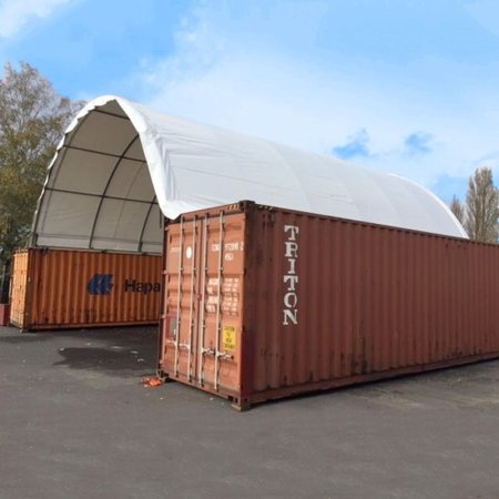 C2040 W20'×L40’×H6’6” Single Truss Container Shelter