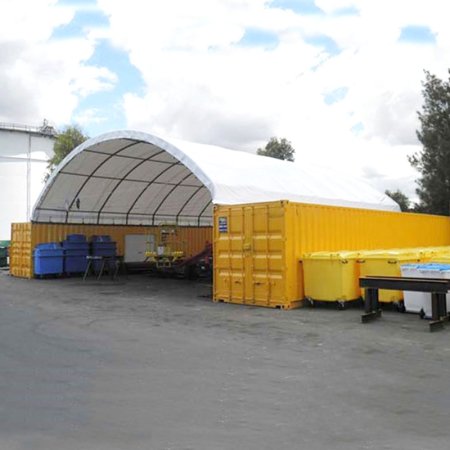 C3340 W33'×L40’×H11’ Single Truss Container Shelter