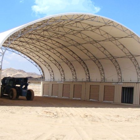 C8040DT W80'×L40’×H20’ Double Truss Container Shelter