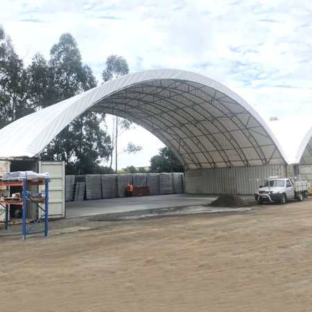 C5040DT W50'×L40’×H12’ Double Truss Container Shelter