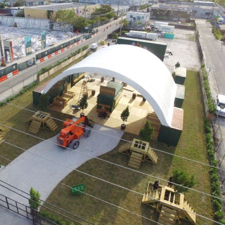 C604015DT W60'×L40’×H15’ Double Truss Container Shelter